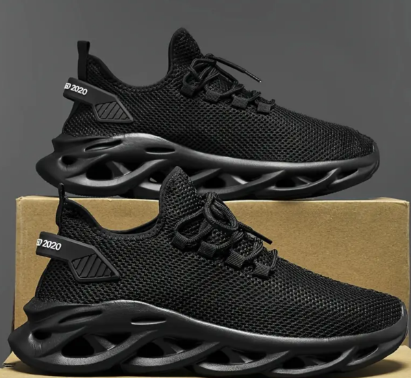 Luftige Fitnessschuhe mit Schnürsystem – Bequeme Slip-On Sneaker mit Geruchsschutz & flexiblem Mesh-Obermaterial